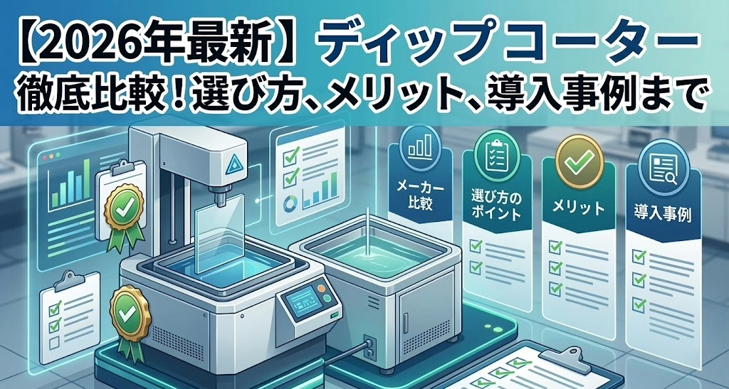 【2026年最新】ディップコーター メーカー徹底比較！選び方、メリット、導入事例まで