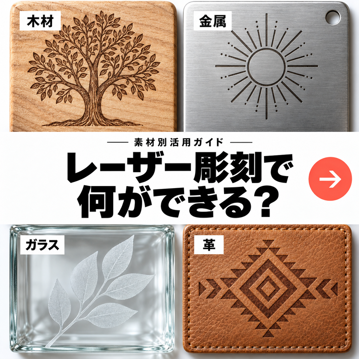 レーザー彫刻で何ができる？ 素材別活用ガイド